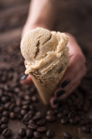 Coffee ice creamの写真素材