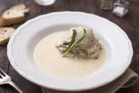 Tarragon Chicken plateの写真素材