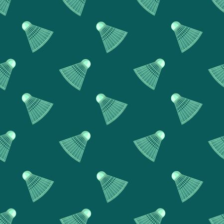 Badminton shuttlecock seamless pattern. Vector backgroundのイラスト素材