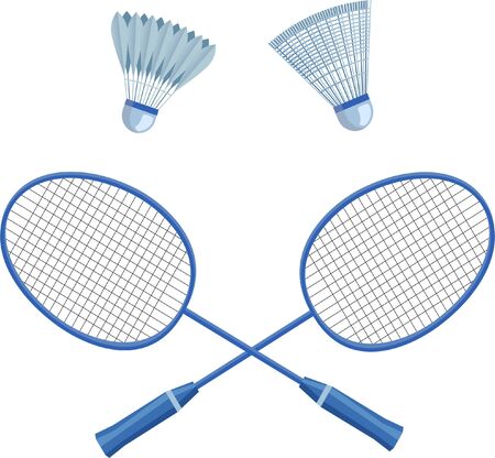 Badminton set for use in designのイラスト素材
