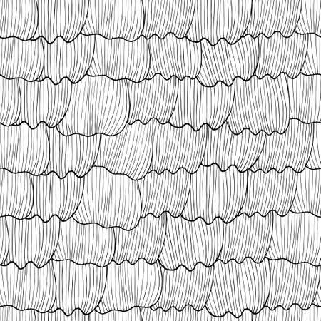 Butterfly scales doodle line seamless patternのイラスト素材