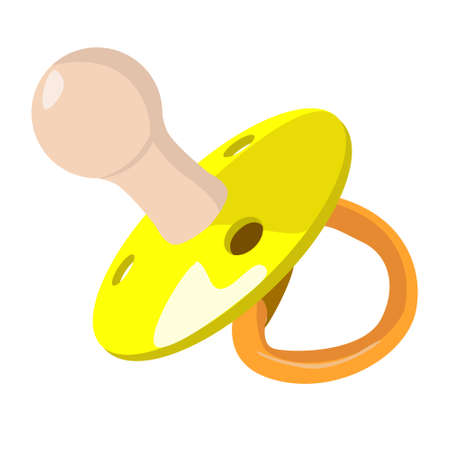 Baby soother isolated vector illustration