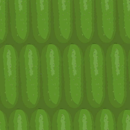 Seamless pattern of whole cucumbers. Drawing styleのイラスト素材