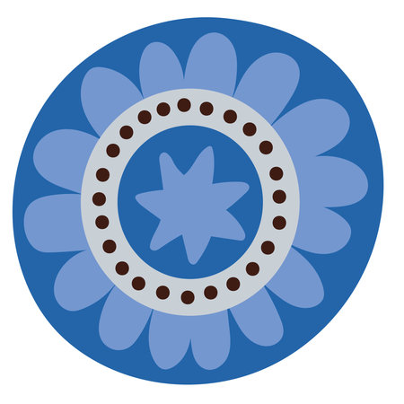 Greek circular ornament on a plateのイラスト素材