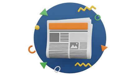 Get your daily dose of information with this modern newspaper illustration. A perfect way to stay up-to-date with global events.の素材