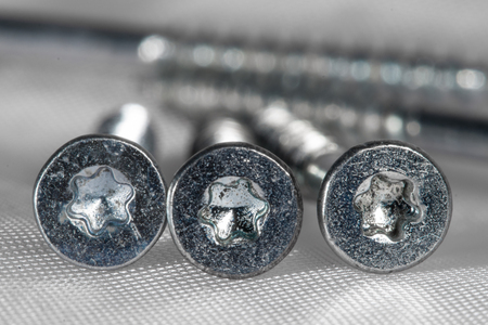 Close-up of metal Screws