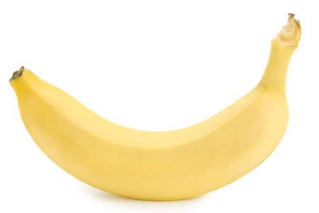 Banana isolated on white backgroundの写真素材
