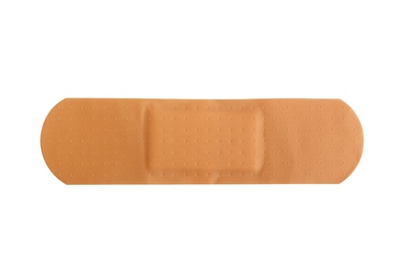 Adhesive patch on a pure white background