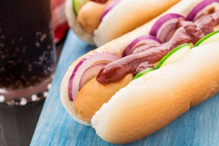 Hot dogの写真素材