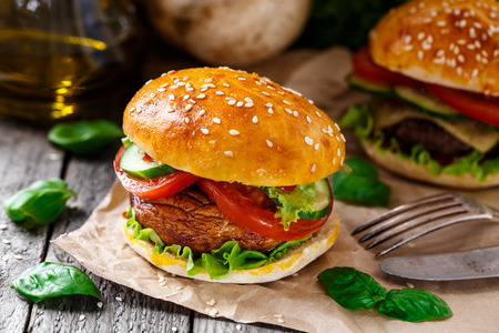 Vegetarian burgerの写真素材