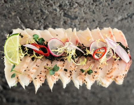 Sea bass new style sashimi