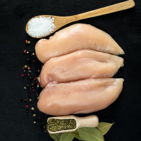 Raw chicken filletの写真素材