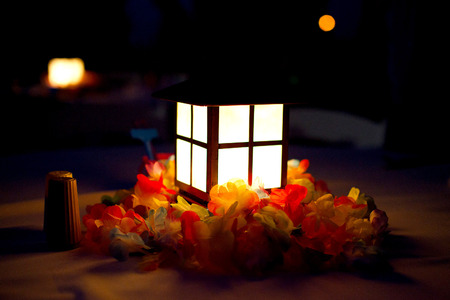 Table lanternの写真素材