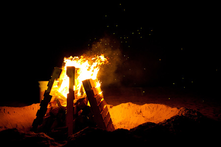 big Camping fireの写真素材