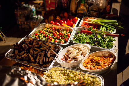 Tasty snacks outdoor food healthyの写真素材
