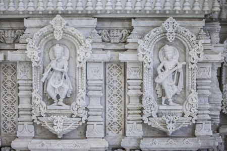 Indian temple decorations outside BAPSの写真素材