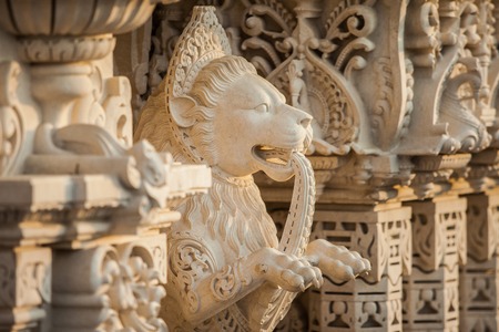 Indian temple decorations outside BAPSの写真素材