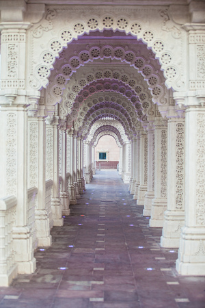 Indian temple decorations outside BAPSの写真素材