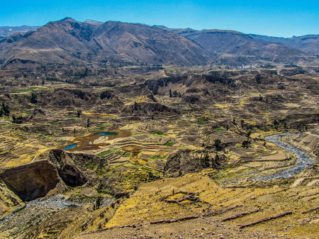Peru landscape colca land summerの写真素材
