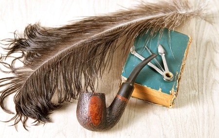 Old pipe and vintage stuff togetherの写真素材