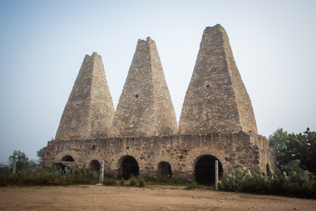 Pozos de Mineral miners town in Mexicoの写真素材
