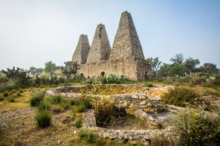 Pozos de Mineral miners town in Mexicoの写真素材
