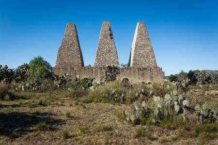 Pozos de Mineral miners town in Mexicoの写真素材