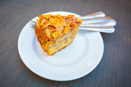 Apple pie charlotte desert tea coffee breakfastの写真素材