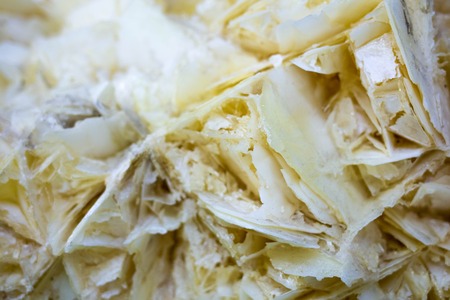 Close up gypsum mineral raw macro isolatedの写真素材