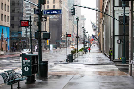Empty streets of New York City during Coronavirus quarantine lockdown