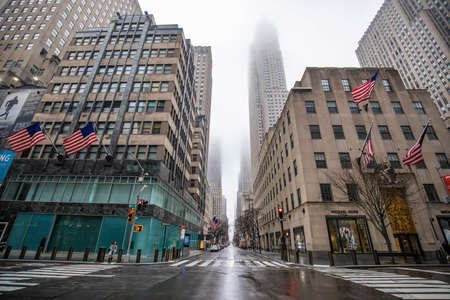 Empty streets of New York City during Coronavirus quarantine lockdown