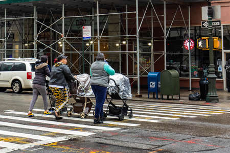 Empty streets of New York City during Coronavirus quarantine lockdownのeditorial素材