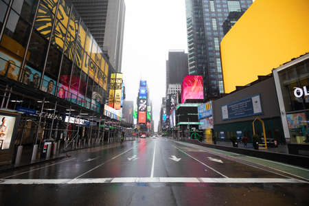 Empty streets of New York City during Coronavirus quarantine lockdown