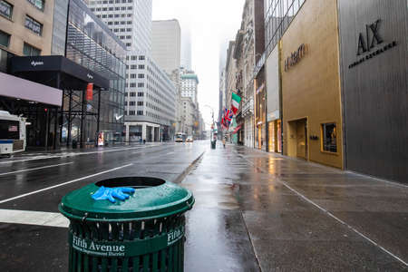 Empty streets of New York City during Coronavirus quarantine lockdown