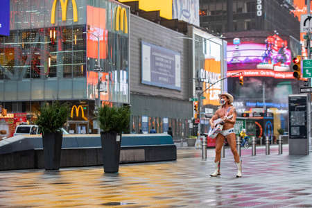 Empty streets of New York City during Coronavirus quarantine lockdownのeditorial素材