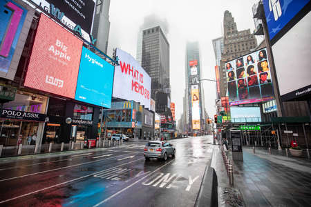 Empty streets of New York City during Coronavirus quarantine lockdownのeditorial素材