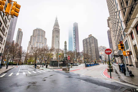 Empty streets of New York City during Coronavirus quarantine lockdown