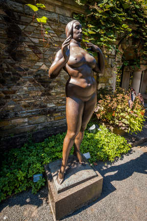 Pocantico Hills, NY / USA: 8-30-2014: Kykuit Rockefeller Estate art statues exterior at Hudson Valley New Yorkのeditorial素材