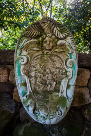 Pocantico Hills, NY / USA: 8-30-2014: Kykuit Rockefeller Estate art statues exterior at Hudson Valley New Yorkのeditorial素材