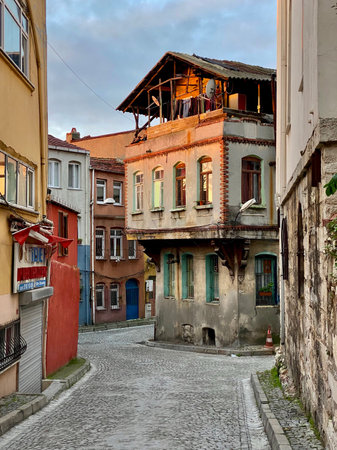 ISTANBUL, Turkey - 12-20-2020: Empty streets of Grand Bazaar in Istambul during weekend national lockdown to protect from Covidのeditorial素材