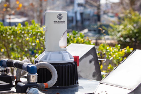 Orlando, USA - Feb. 12, 2021: Home Nuclear energy reactor in the time machineのeditorial素材