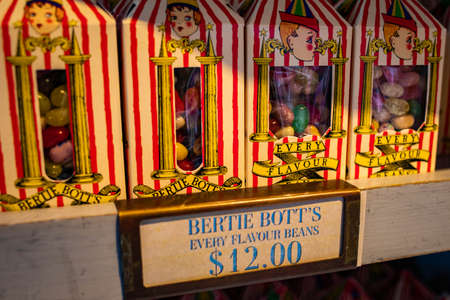 Orlando, USA - Feb. 12, 2021: Every Flavor beans in Harry Potter park in Universal Studios Orlandoのeditorial素材