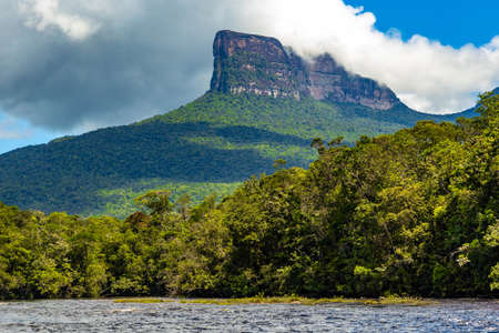 Scenic view of Canaima National Park Mountains and Canyons in Venezuelaの写真素材