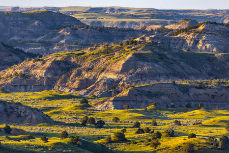 Scenic vibrant view of colorful Canyons under sunset sunの写真素材