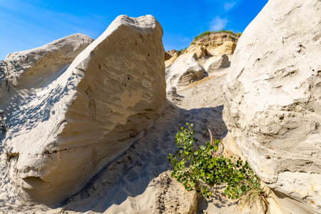A captivating view from the Wind Canyon Trail at Theodore Roosevelt National Parkの写真素材