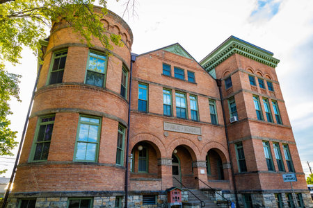 The Northwest Montana History Museum is captured in Kalispellの写真素材