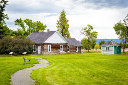The Historical Museum at Fort Missoula is a 32-acre historic park in Missoula, Montana, with over 20 historic structures and 50,000 artifactsの写真素材