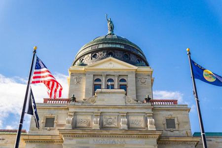 The Helena State Capitol building is a notable landmark and a symbol of state government and architecture in Montanaの写真素材