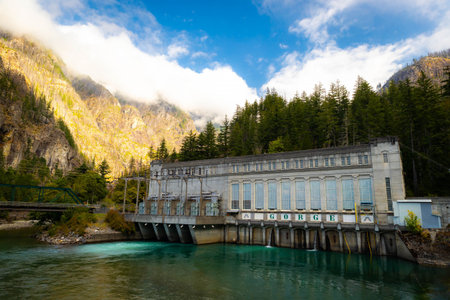 Historic Hydroelectric Powerhouse and Skagit River