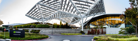 Santa Clara, CA, USA - November 20, 2025: Front view of Nvidia headquarters office building in Santa...